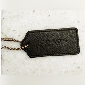 Coach Leather Keychain Tag